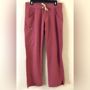Figs Technical Collection Scrub Pants Petite Medium Mauve Medical Nurse Uniform